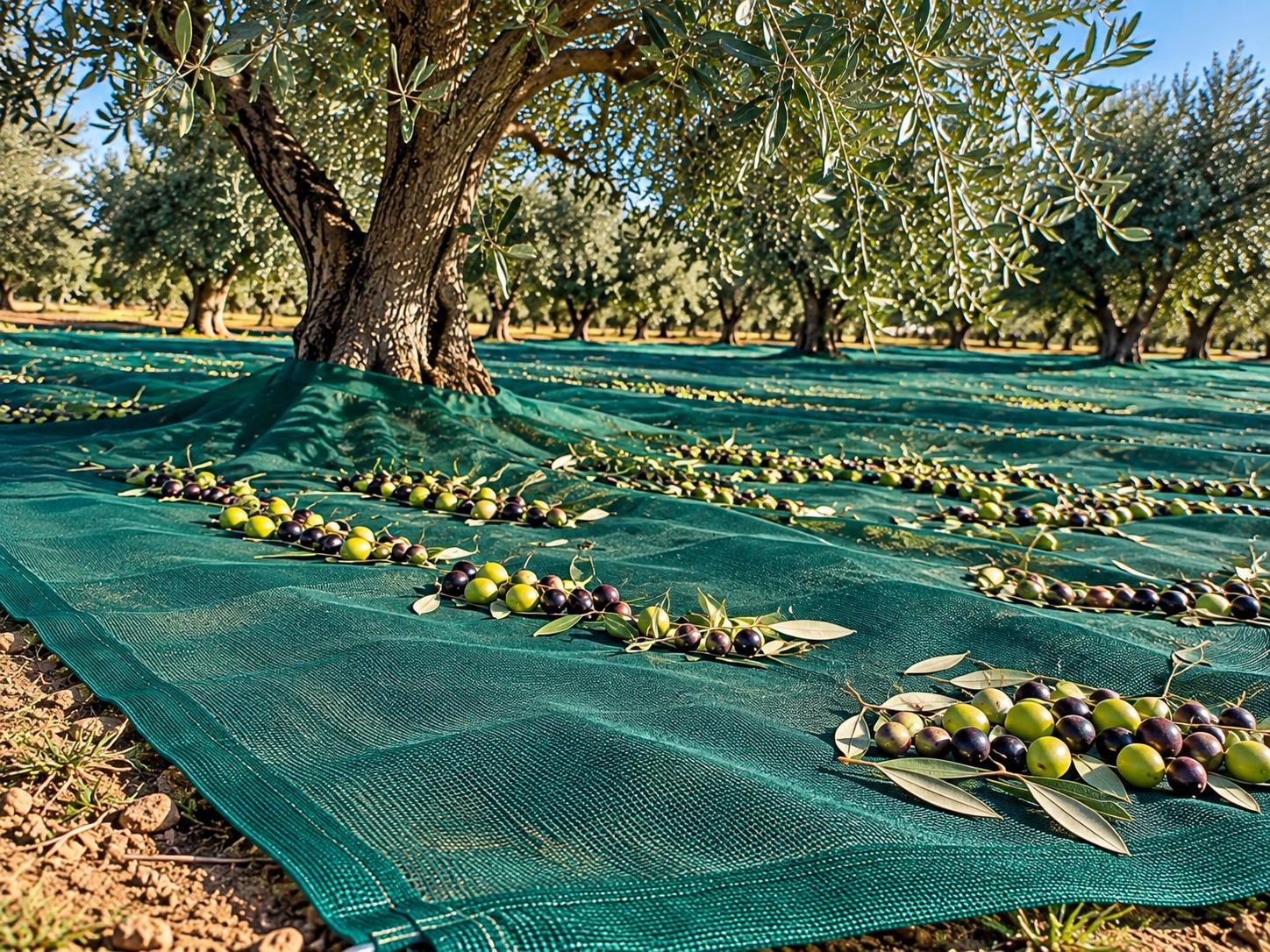 Zeytin Toplama Filesi - 95lik - 140 Gr/m2 - Yeşil - Düz Kenar