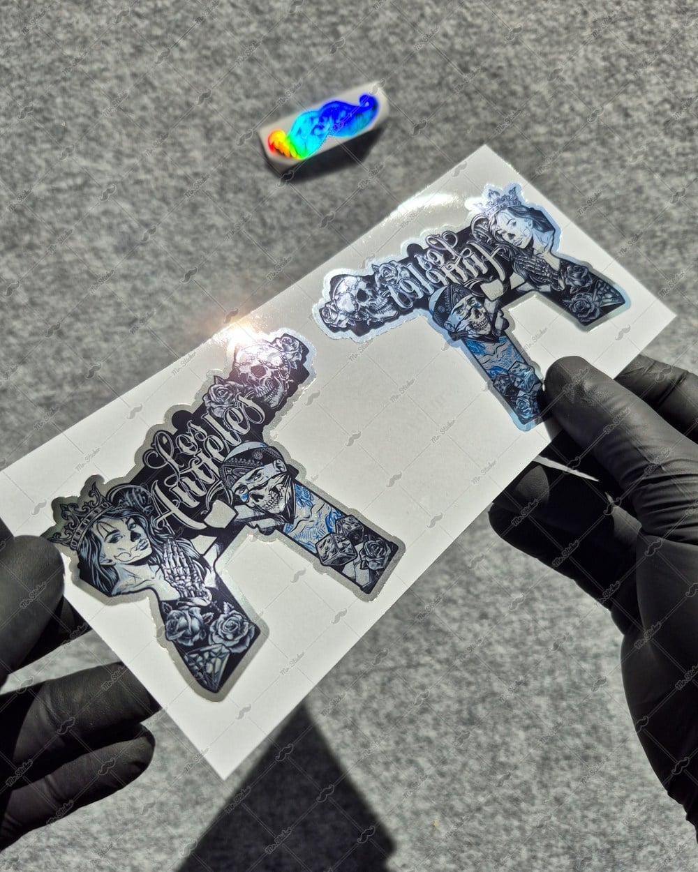 CHR16 Krom Seri Gengsta Motifli Uzi Etiketi