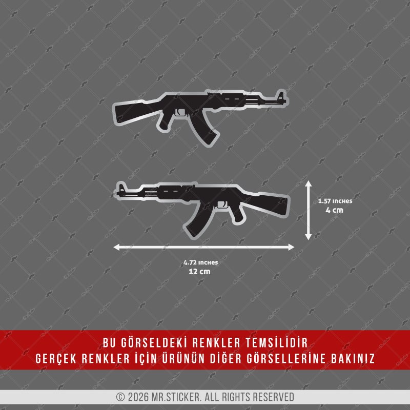 CHR18 Krom Seri Tüfek Etiketi İkili Set