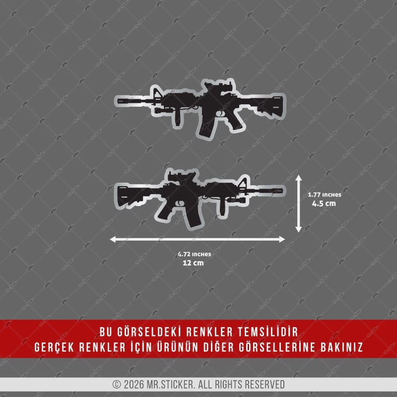 CHR19 Krom Seri Tüfek Etiketi İkili Set