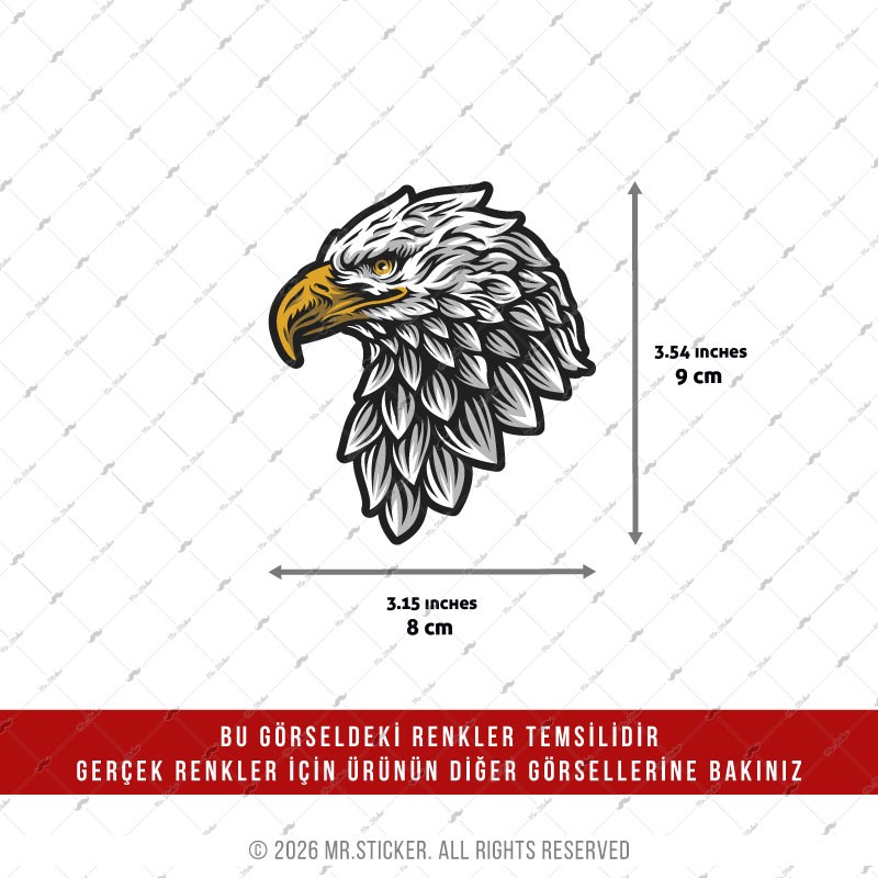 CHR24 Krom Seri Kartal Kafasi Etiketi