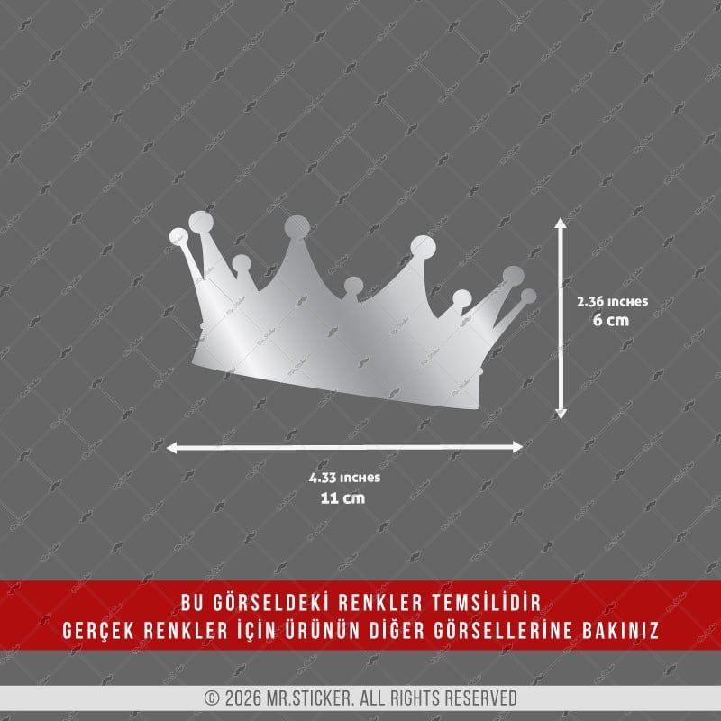CHR3 Krom Seri Kral Tacı Etiketi