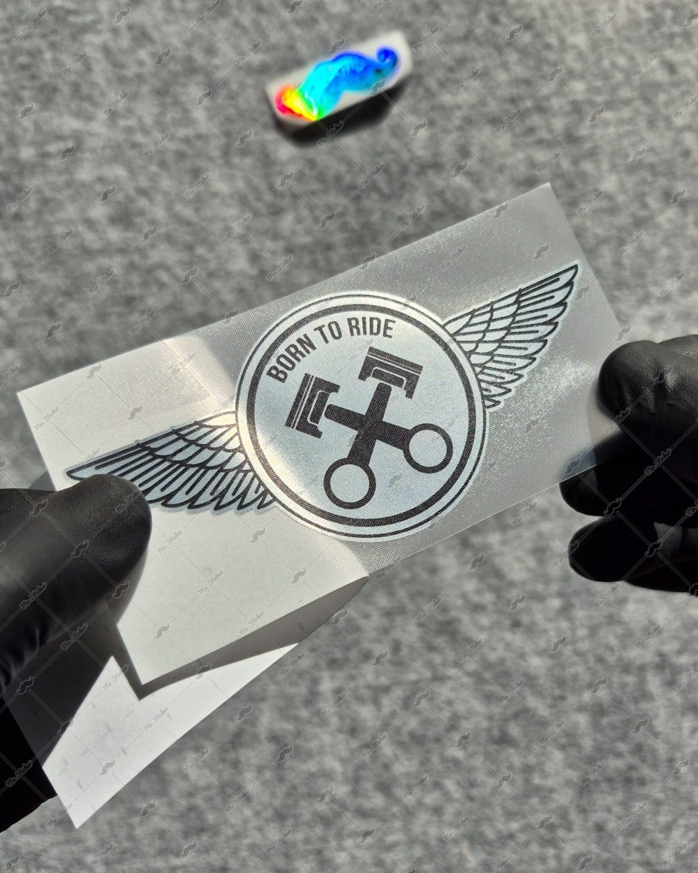 CHR31 Krom Seri Born to Ride Yazılı Etiket
