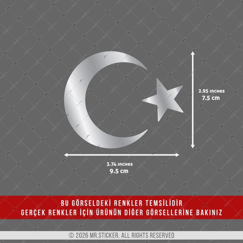 CHR6 Krom Seri Ay Yıldız Etiketi