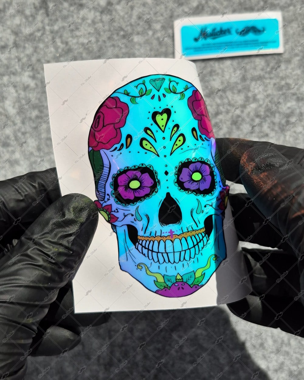 CSFT26 Renk Değiştiren Seri Sugar Skull Kurukafa Etiketi