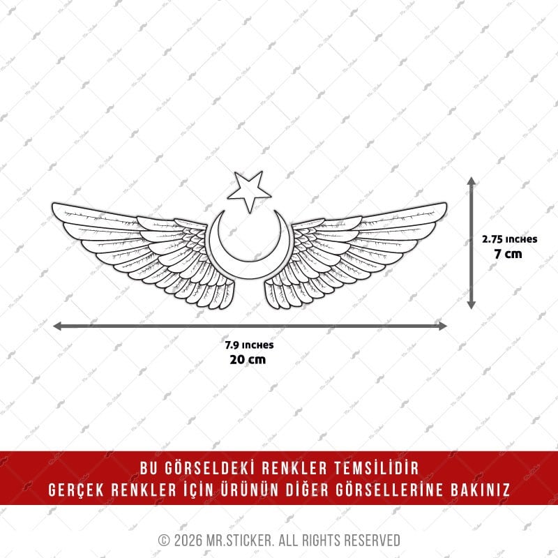 CSFT3 Renk Değiştiren Seri Kanatli Ay Yildiz Etiketi