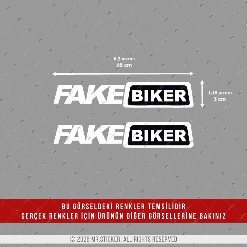 CSFT45 Renk Değiştiren Seri Fake Biker Etiketi 2li Set