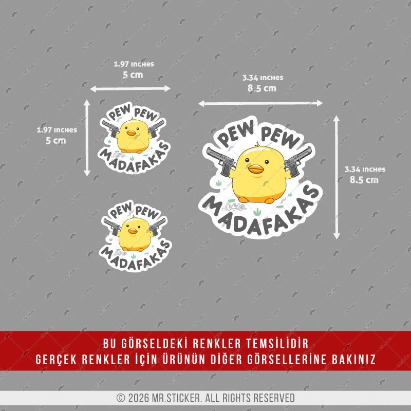 CSFT46 Karanlıkta Işıldayan Pew Pew Civciv Etiketi 3lü Set