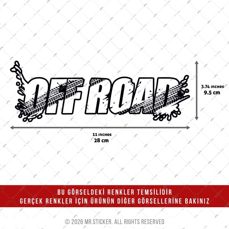 CSFT49 Renk Değiştiren Seri Lastik Izi Efektli Off Road Yazisi