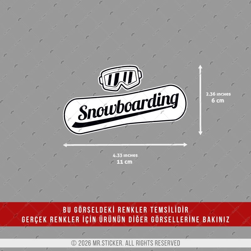 CSFT52 Renk Değiştiren Seri Snowboarding Yazılı Etiket