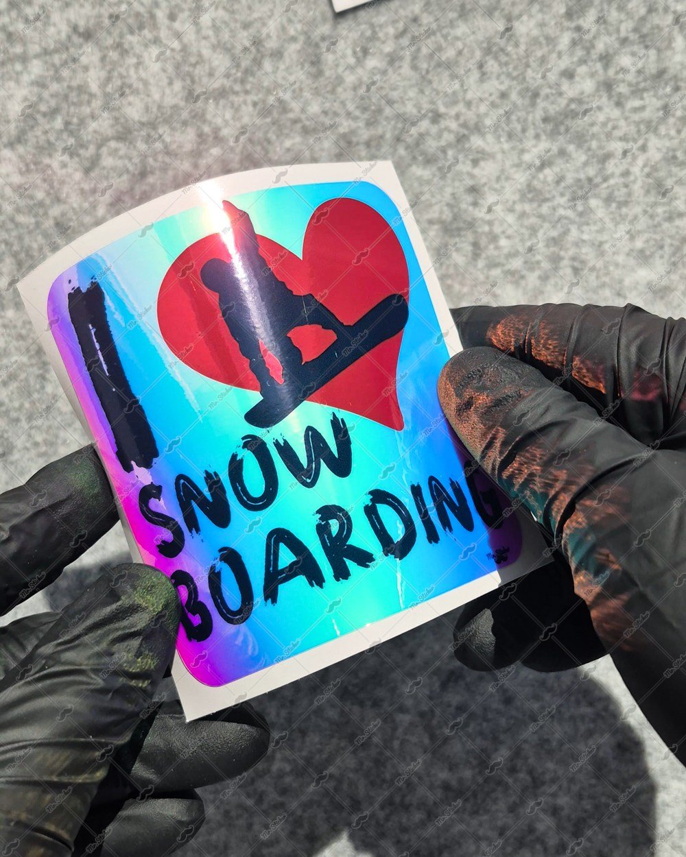 CSFT53 Renk Değiştiren Seri I love Snowboard Etiketi