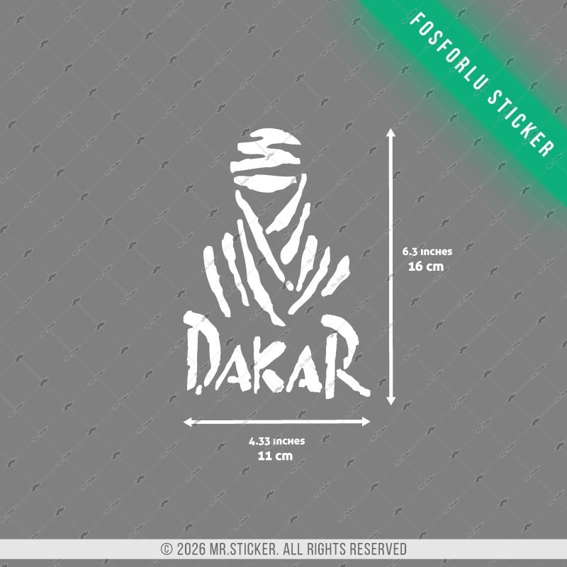 GIDW27 Karanlıkta Işıldayan Dakar Etiketi