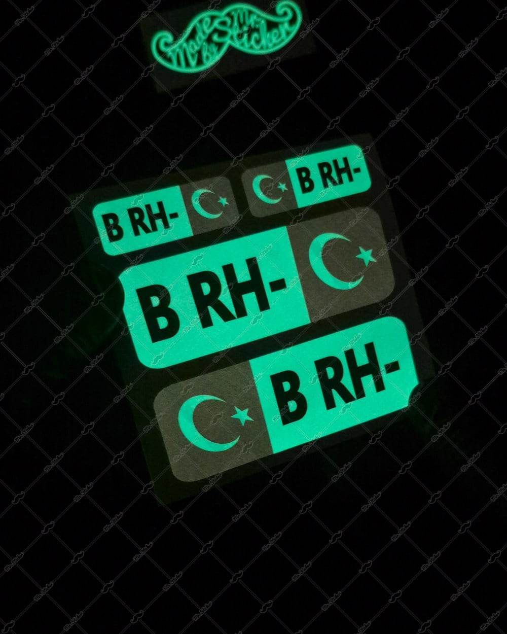 GIDWBT06 B Rh Negatif (-) Kan Grubu Etiket Seti