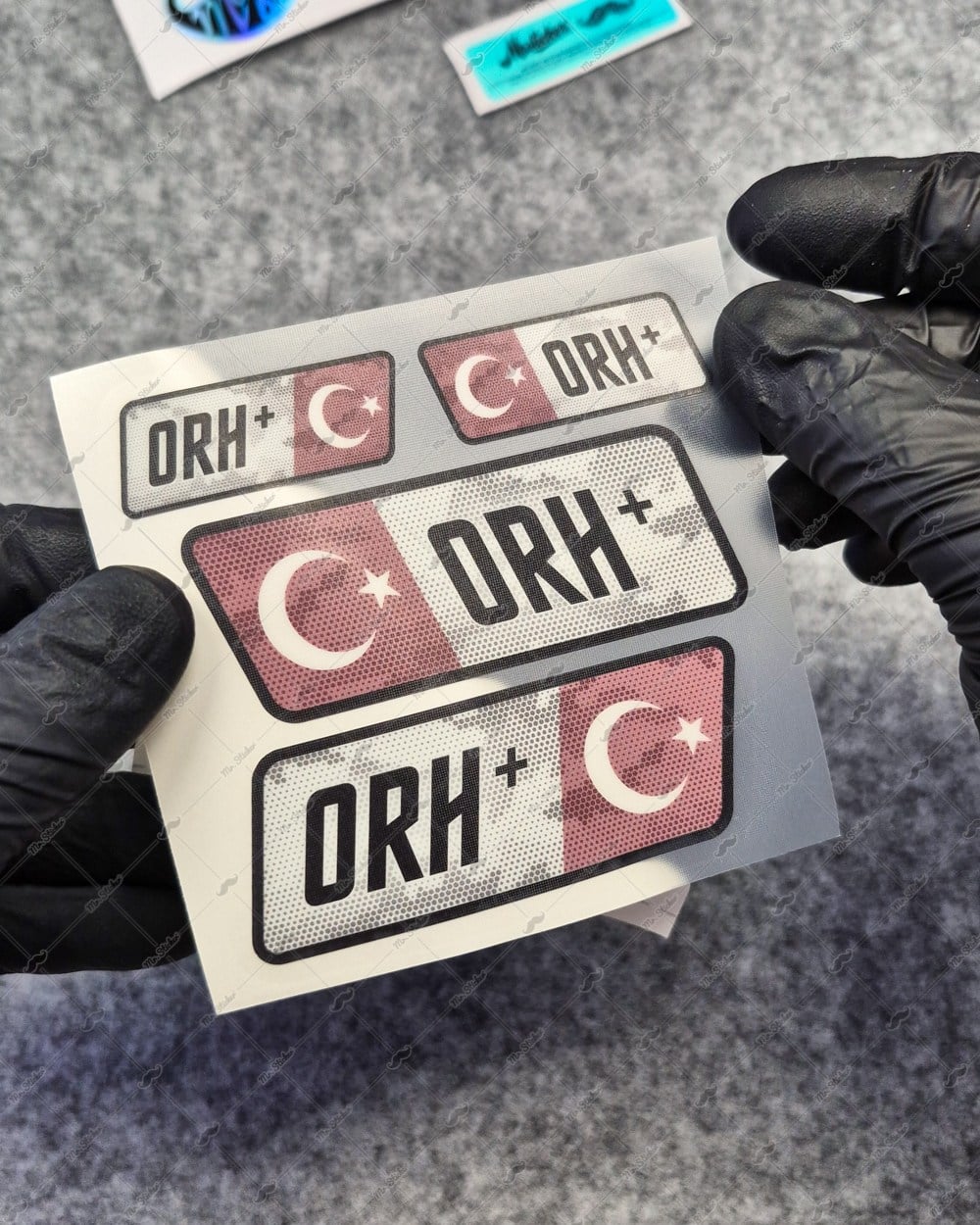 GIDWBT12 Karanlıkta Işıldayan 0 Rh Pozitif (+) Kan Grubu Etiket Seti