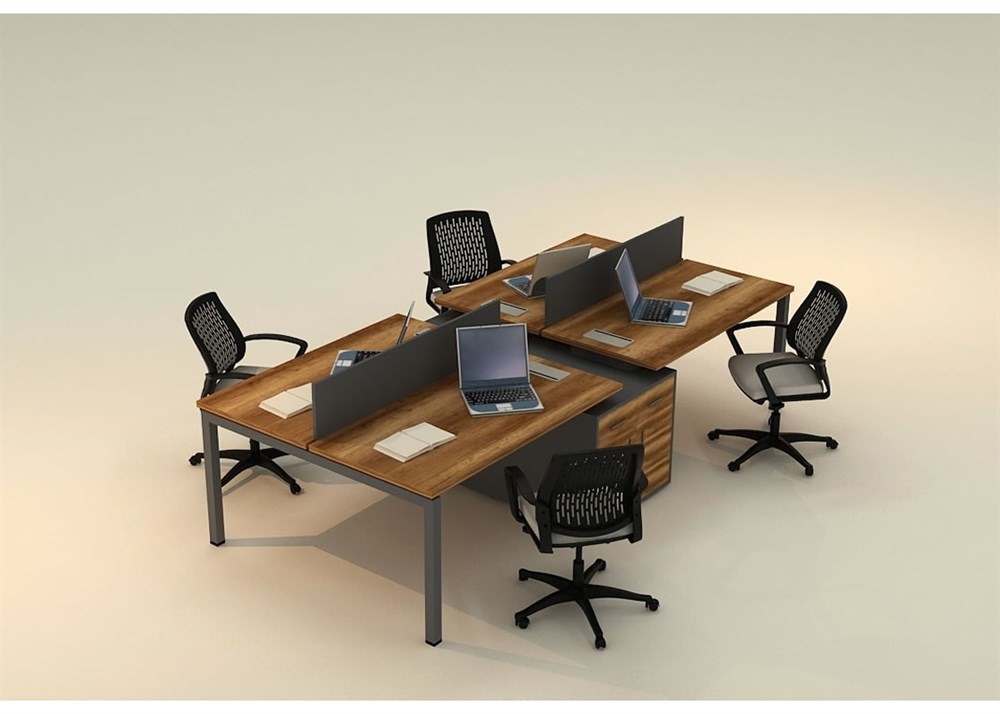 Karem Dörtlü Çalışma Masaları