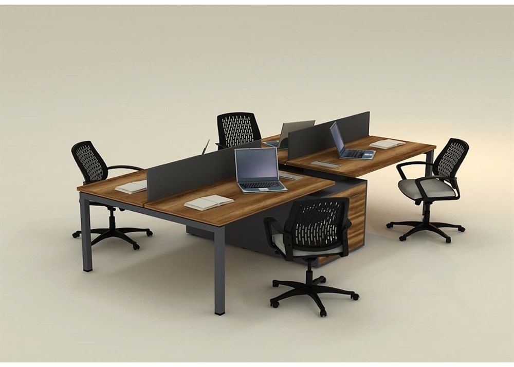 Karem Dörtlü Çalışma Masaları