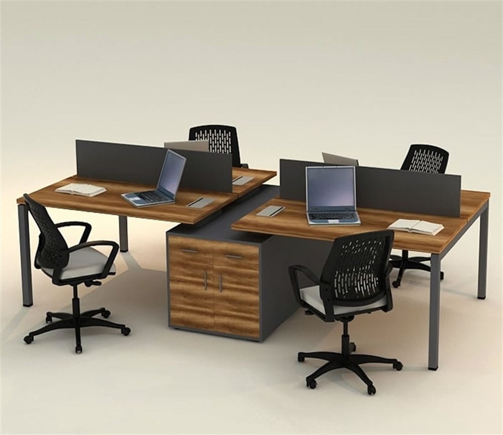 Karem Dörtlü Çalışma Masaları