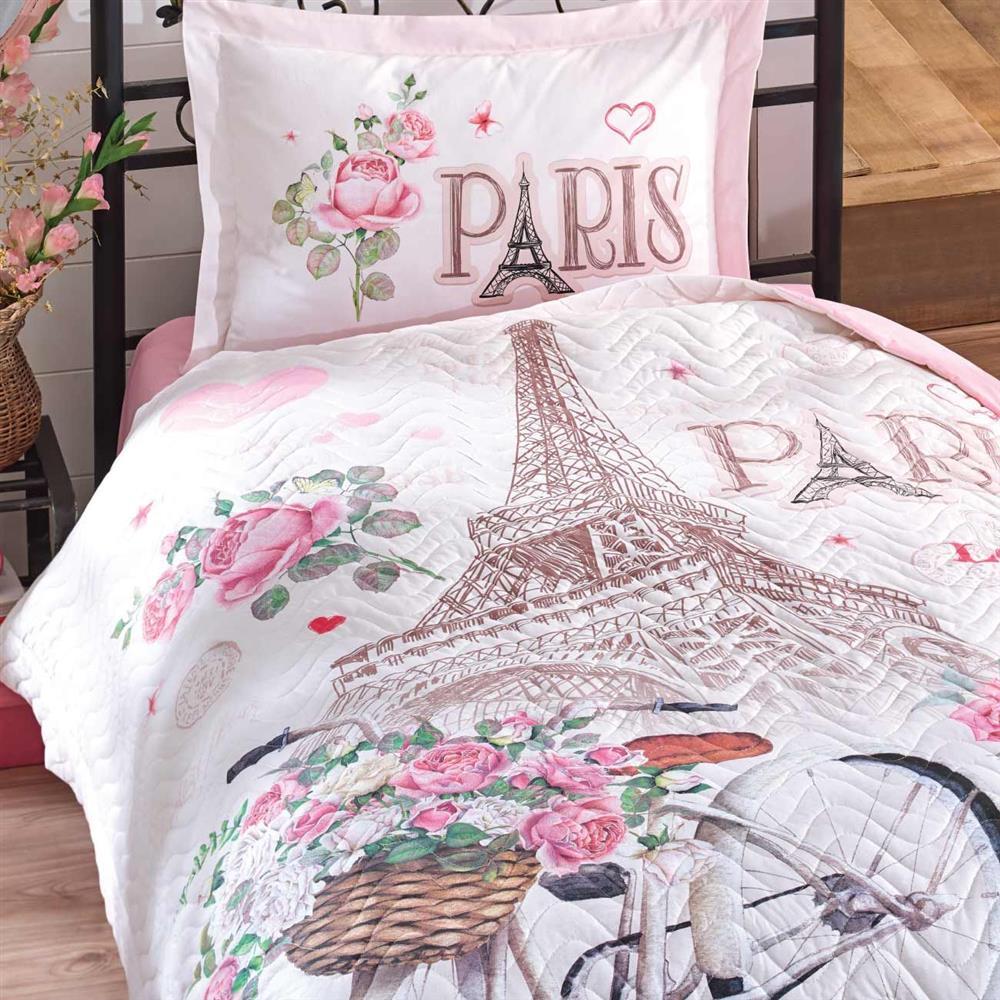 RANFORCE DÖRT MEVSİM SET T.K. PARİS LOVE V1 PEMBE