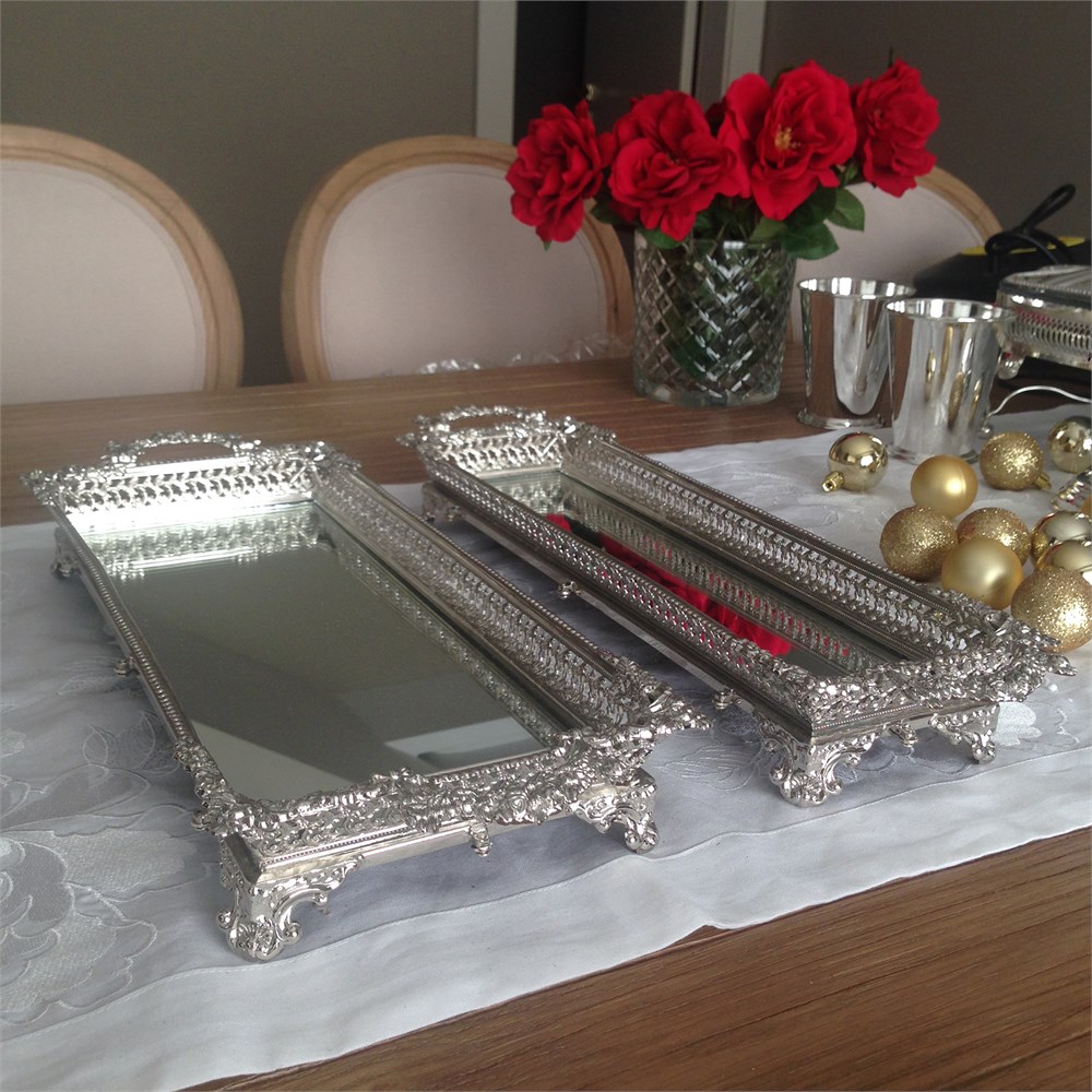 Aynalı Baton Tepsi Dantel İki