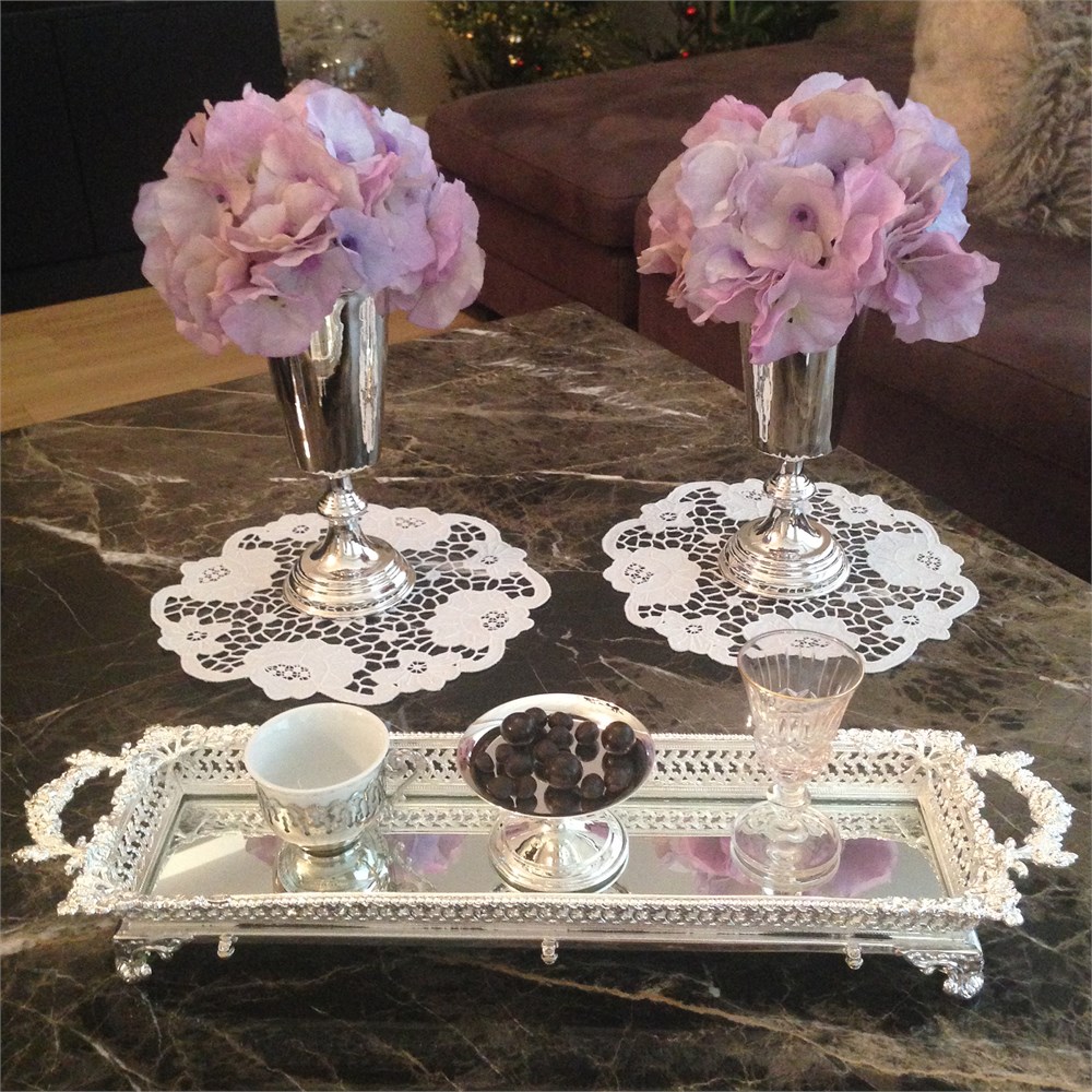 Aynalı Baton Tepsi Dantel İki