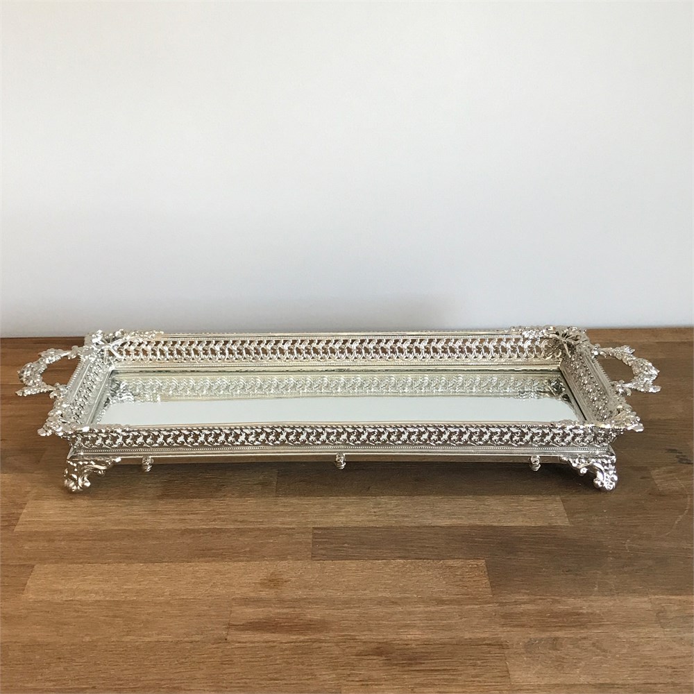 Aynalı Baton Tepsi Dantel İki