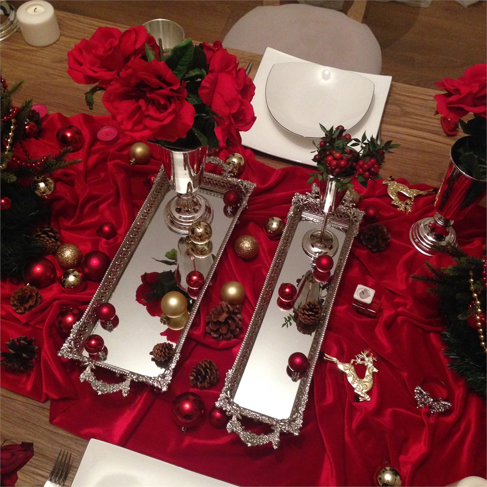 Aynalı Baton Tepsi Dantel İki