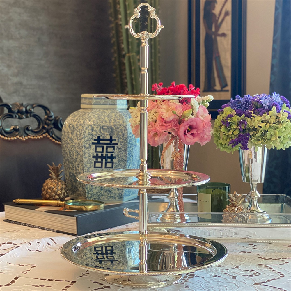 BUCONCEPTÜç Katlı Yuvarlak Pasta Servis Standı