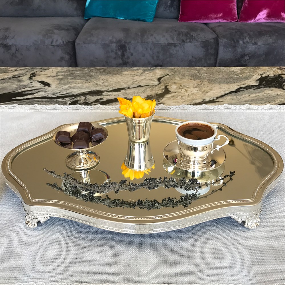 Derya Kenar Kesik Oval Orta Servis Jardinyeri