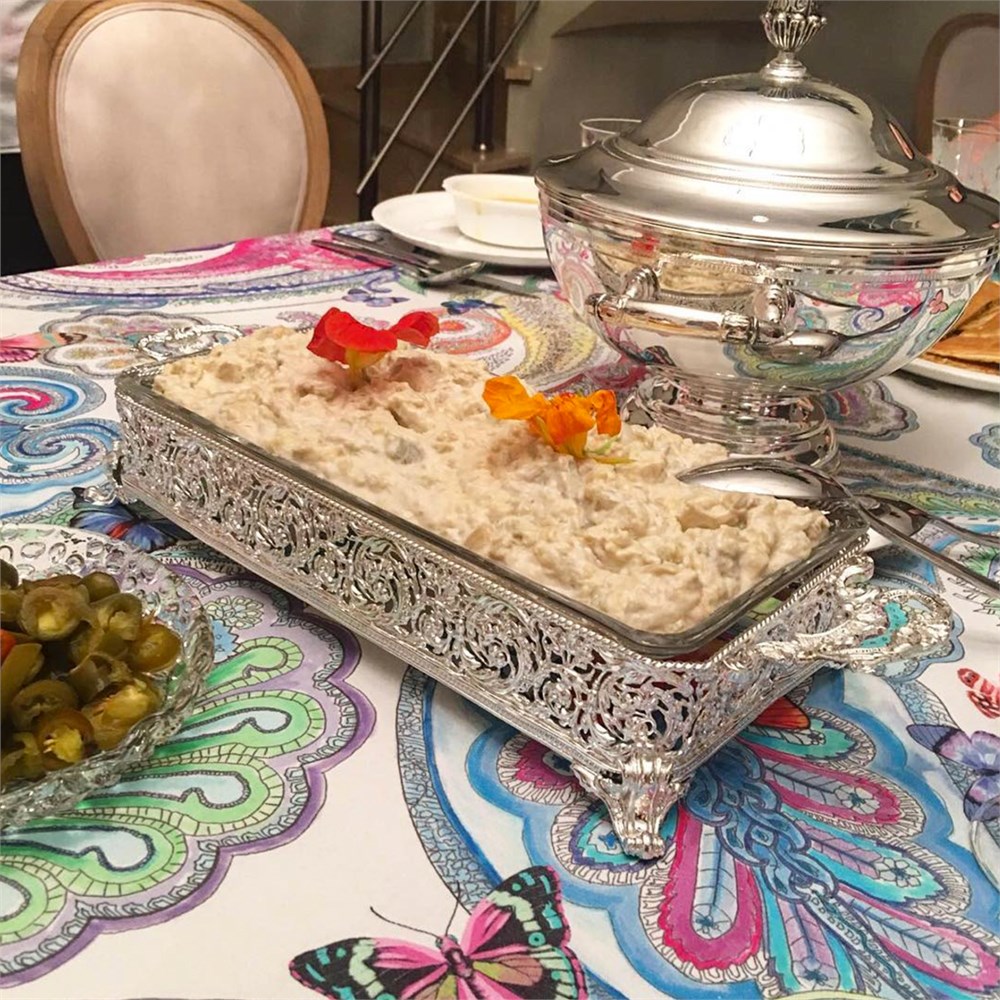 Dikdörtgen Camlı Nil Çerezlik Mezelik Servis