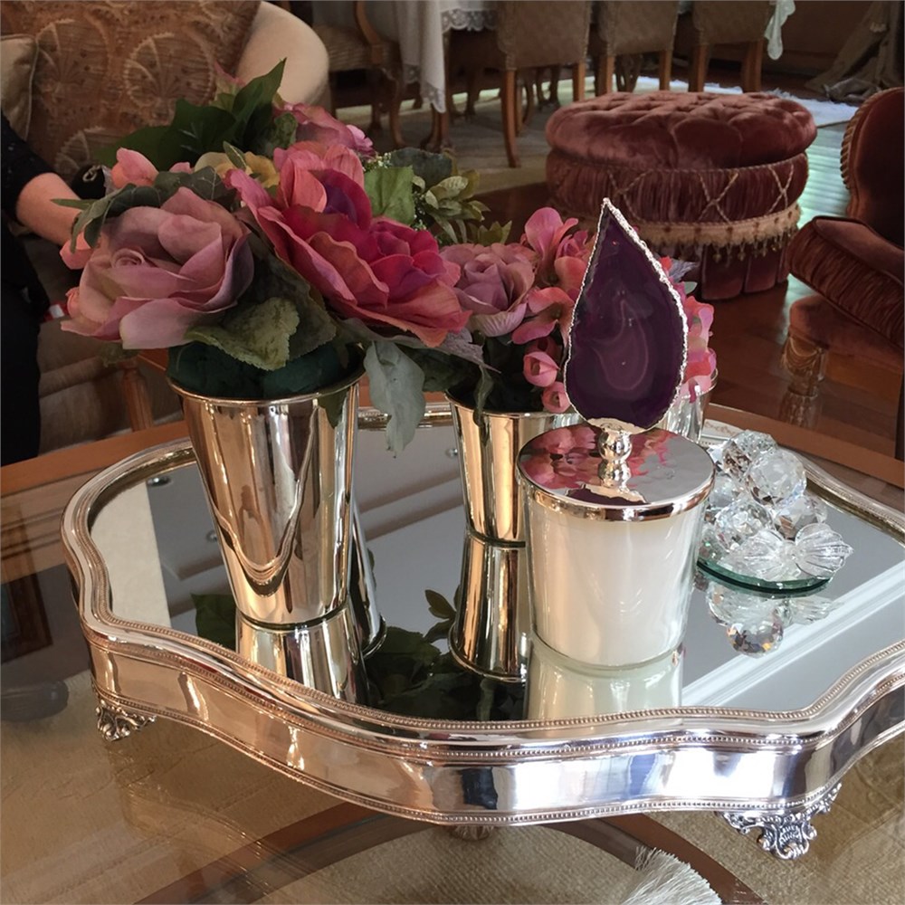 Düz Kenar Kesik Oval Orta Servis Jardinyeri