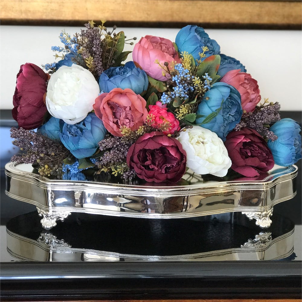 Düz Kenar Kesik Oval Orta Servis Jardinyeri