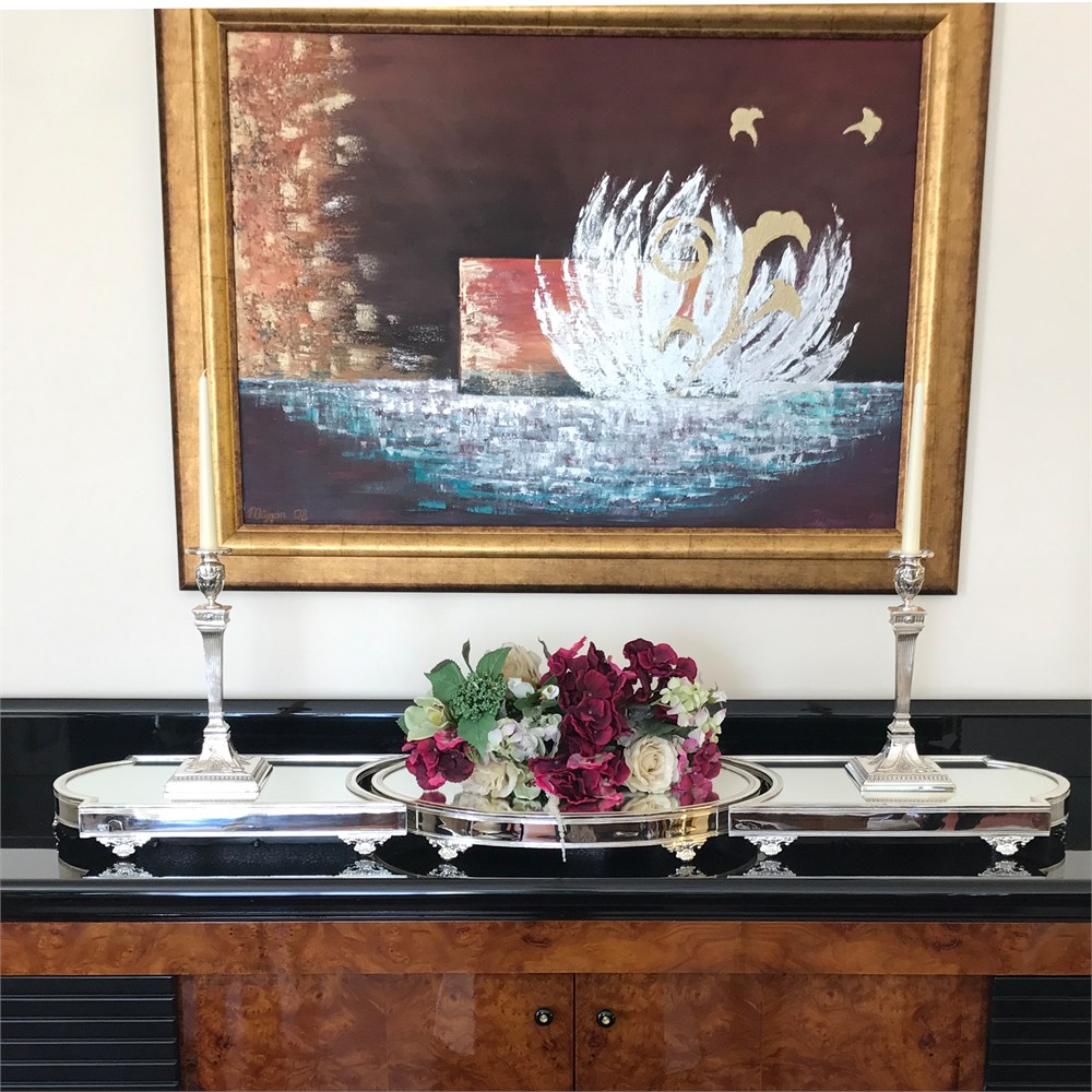 Düz Kenar Üçlü Jardinyer Takımı 