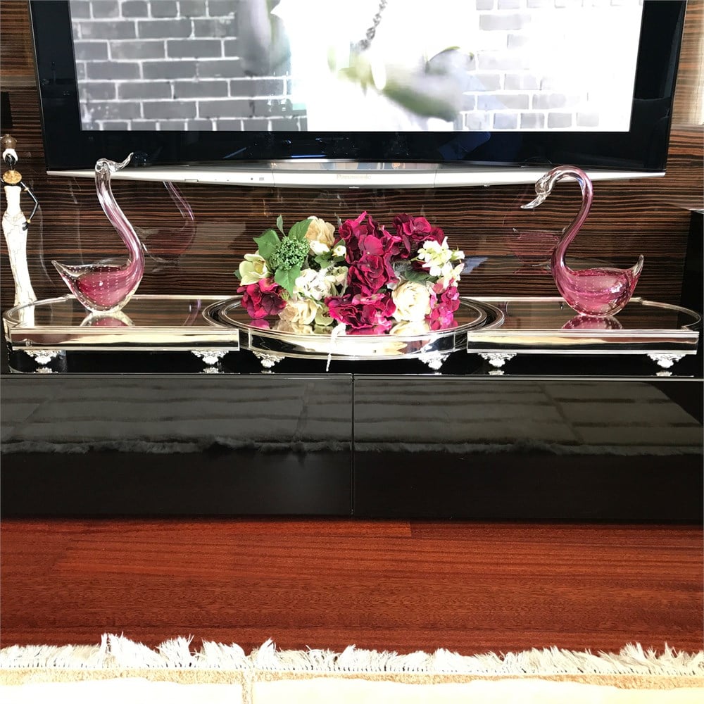 Düz Kenar Üçlü Jardinyer Takımı 