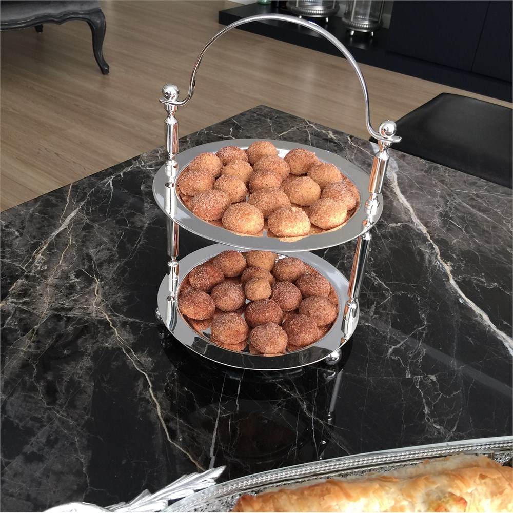 İki Katlı Yuvarlak Servis