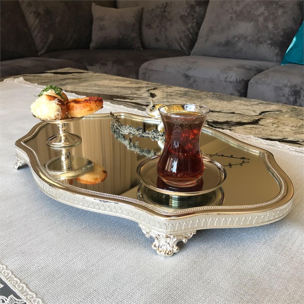 Mermi Kenar Kesik Oval Orta Servis Jardinyeri