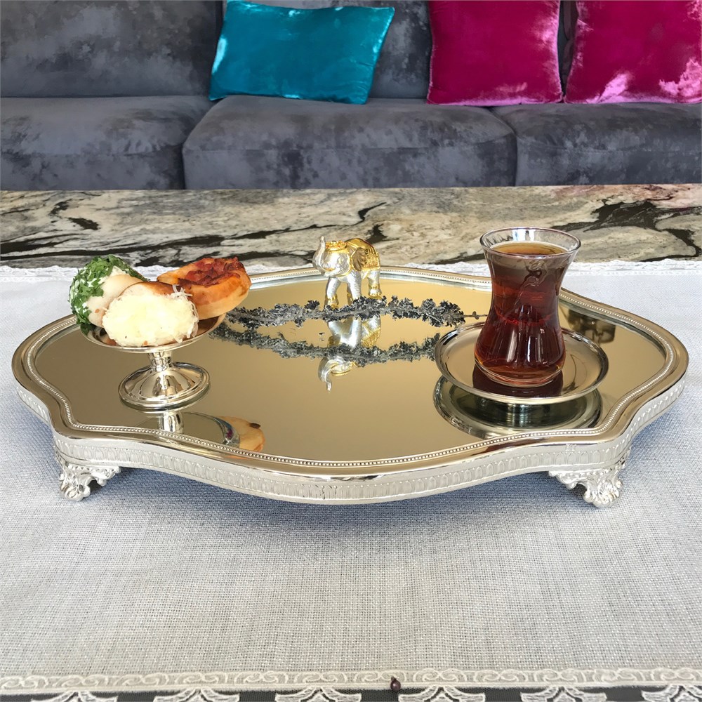 Mermi Kenar Kesik Oval Orta Servis Jardinyeri