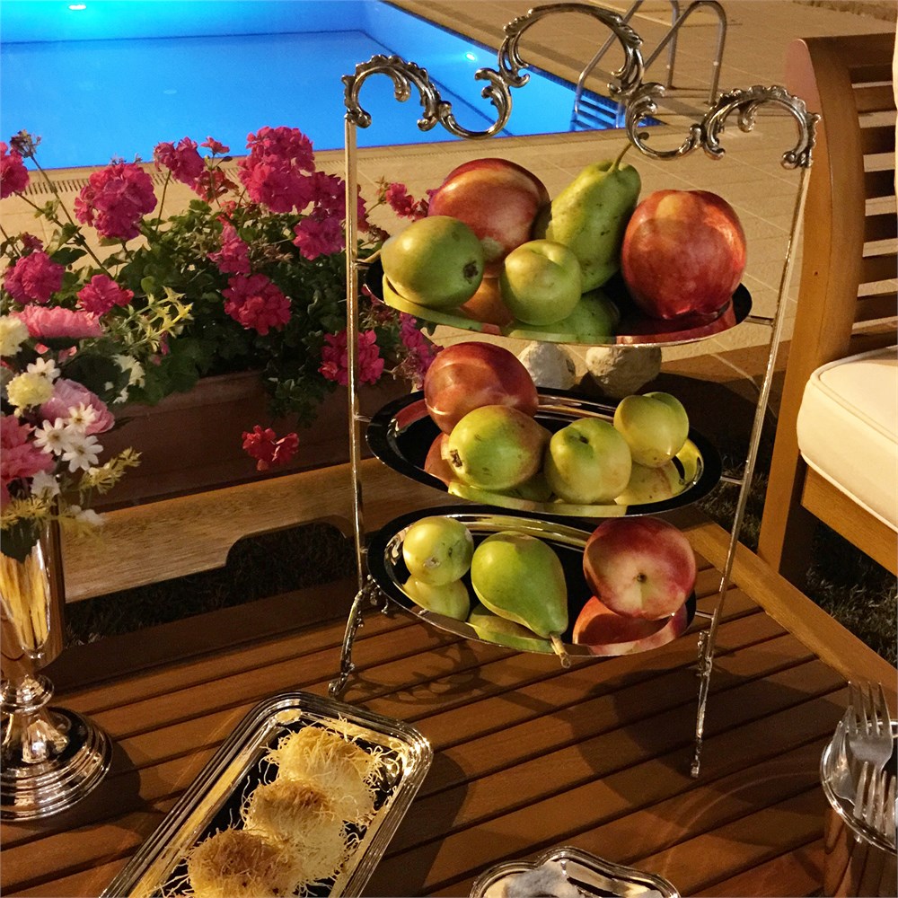 Üç Katlı Oval Kurabiyelik