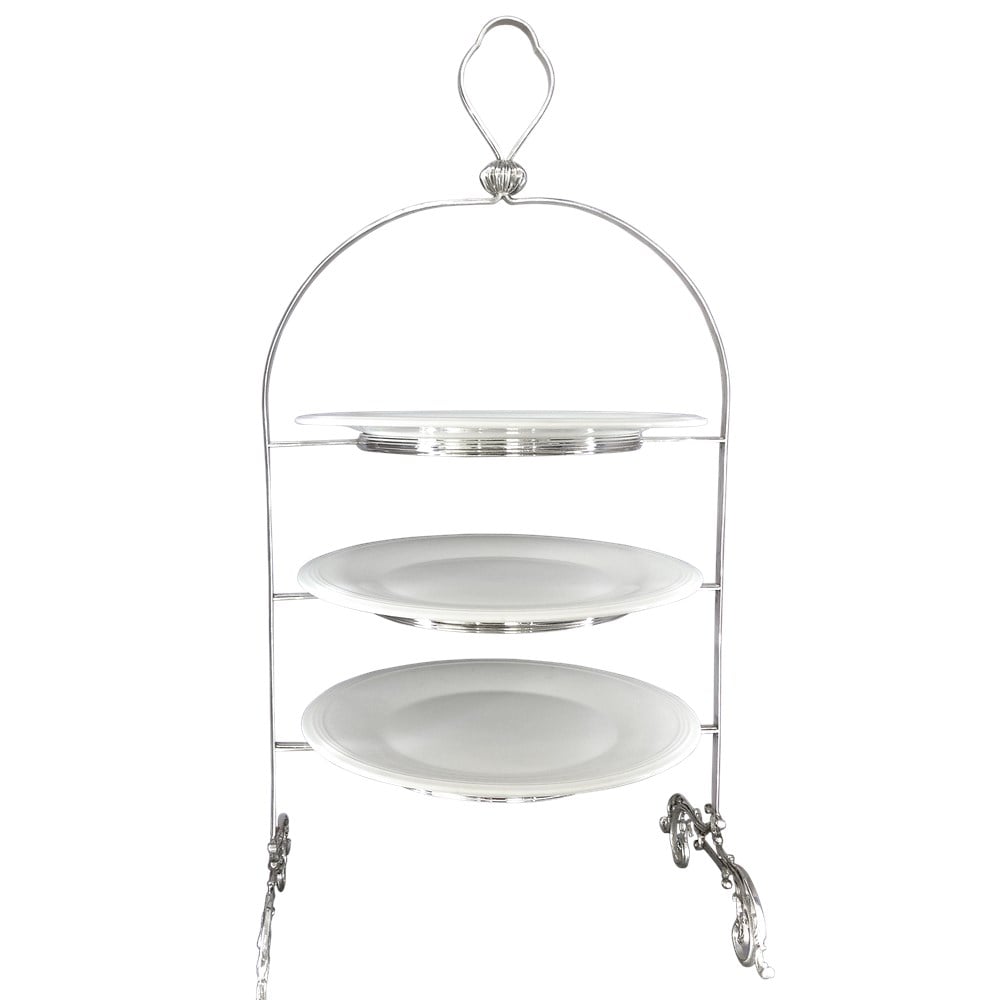 Üç Katlı Yuvarlak Servis Standı