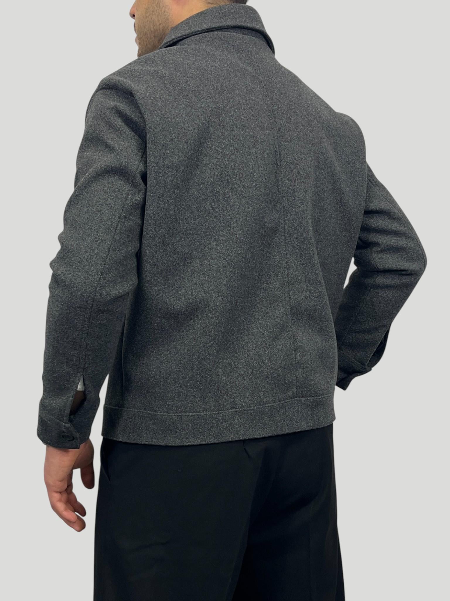 Erkek Premium Koleksiyon Oversize Kalıp Tam Astarlı Kaşe Ceket - Füme