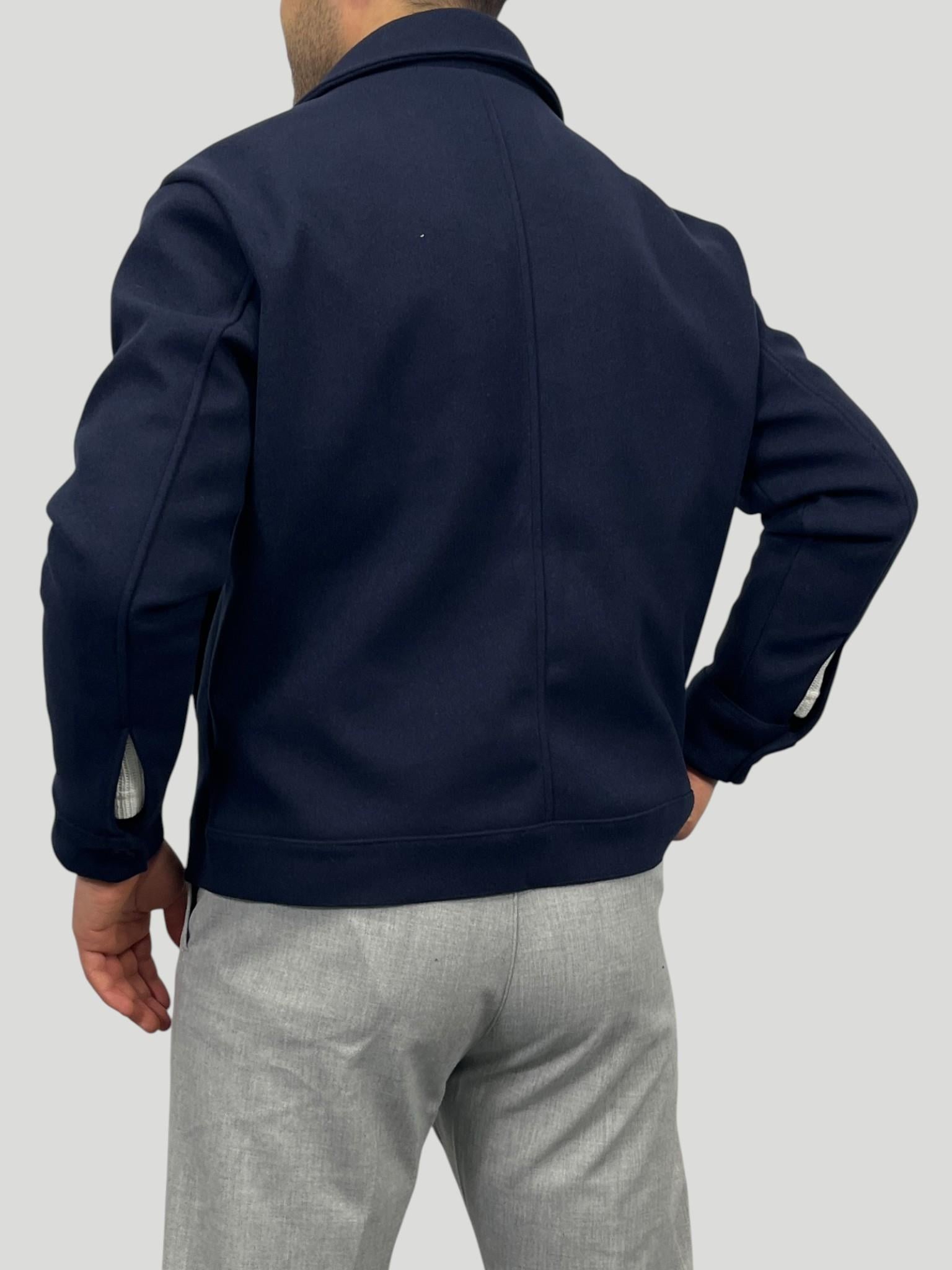 Erkek Premium Koleksiyon Oversize Kalıp Tam Astarlı Kaşe Ceket - Lacivert