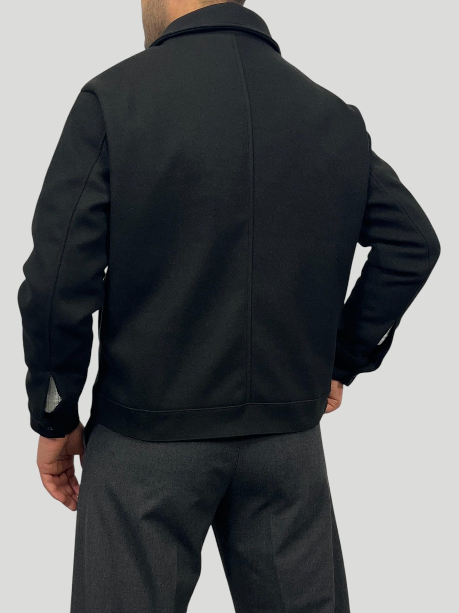 Erkek Premium Koleksiyon Oversize Kalıp Tam Astarlı Kaşe Ceket - Siyah