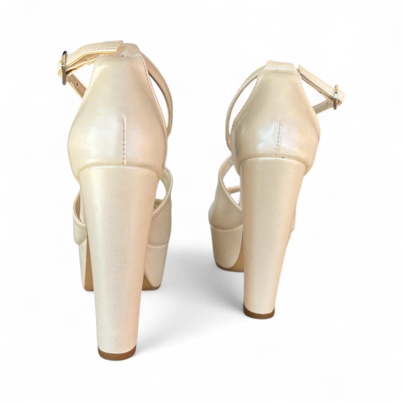 Kadın Abiye Ayakkabı Beyaz Sedef