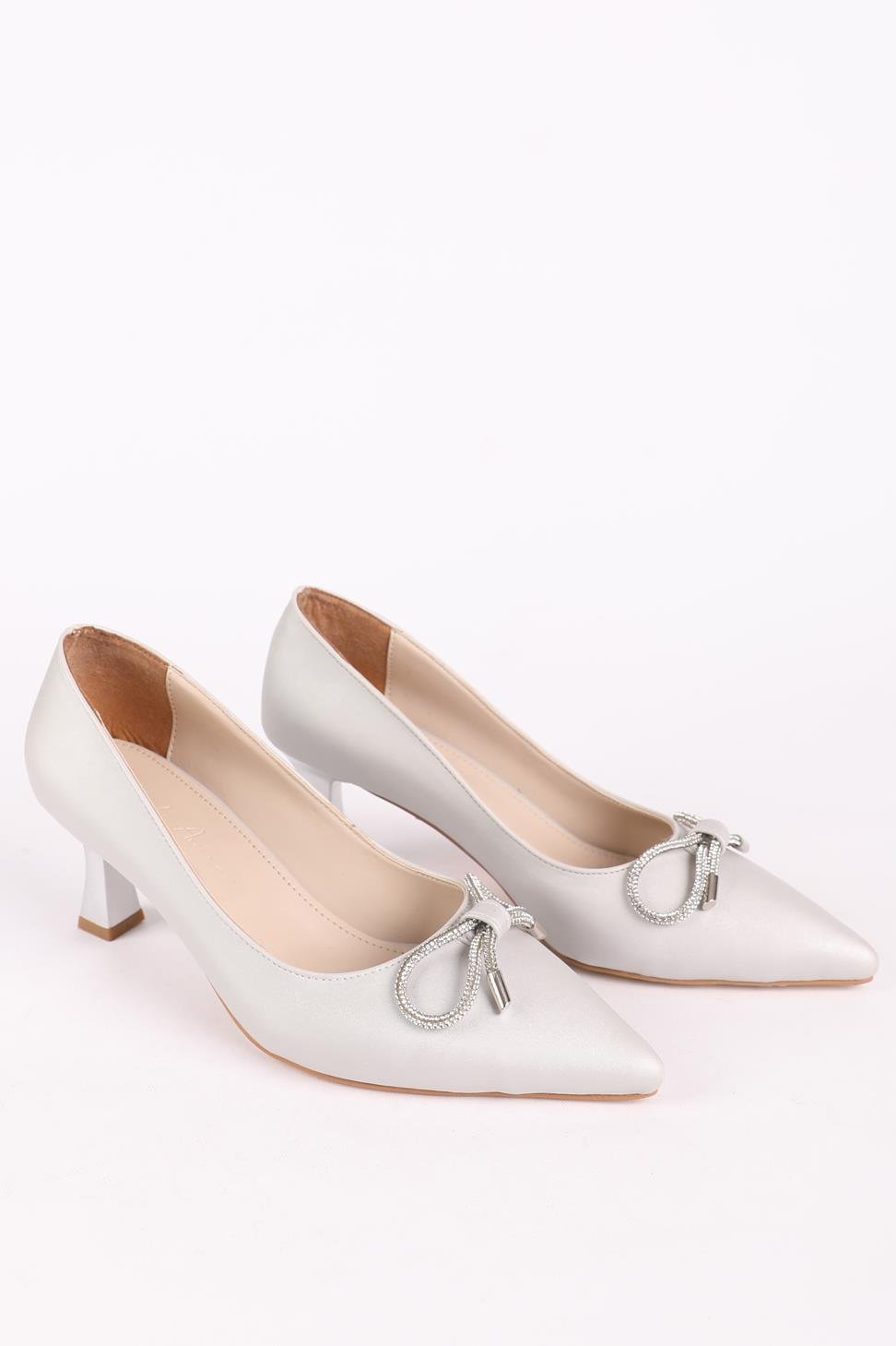 Kadın Alçak Topuklu Abiye Ayakkabı Lame