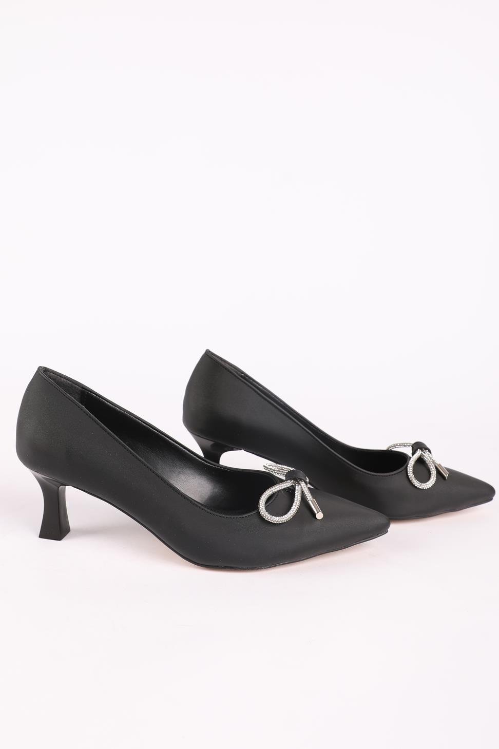 Kadın Alçak Topuklu Abiye Ayakkabı Siyah