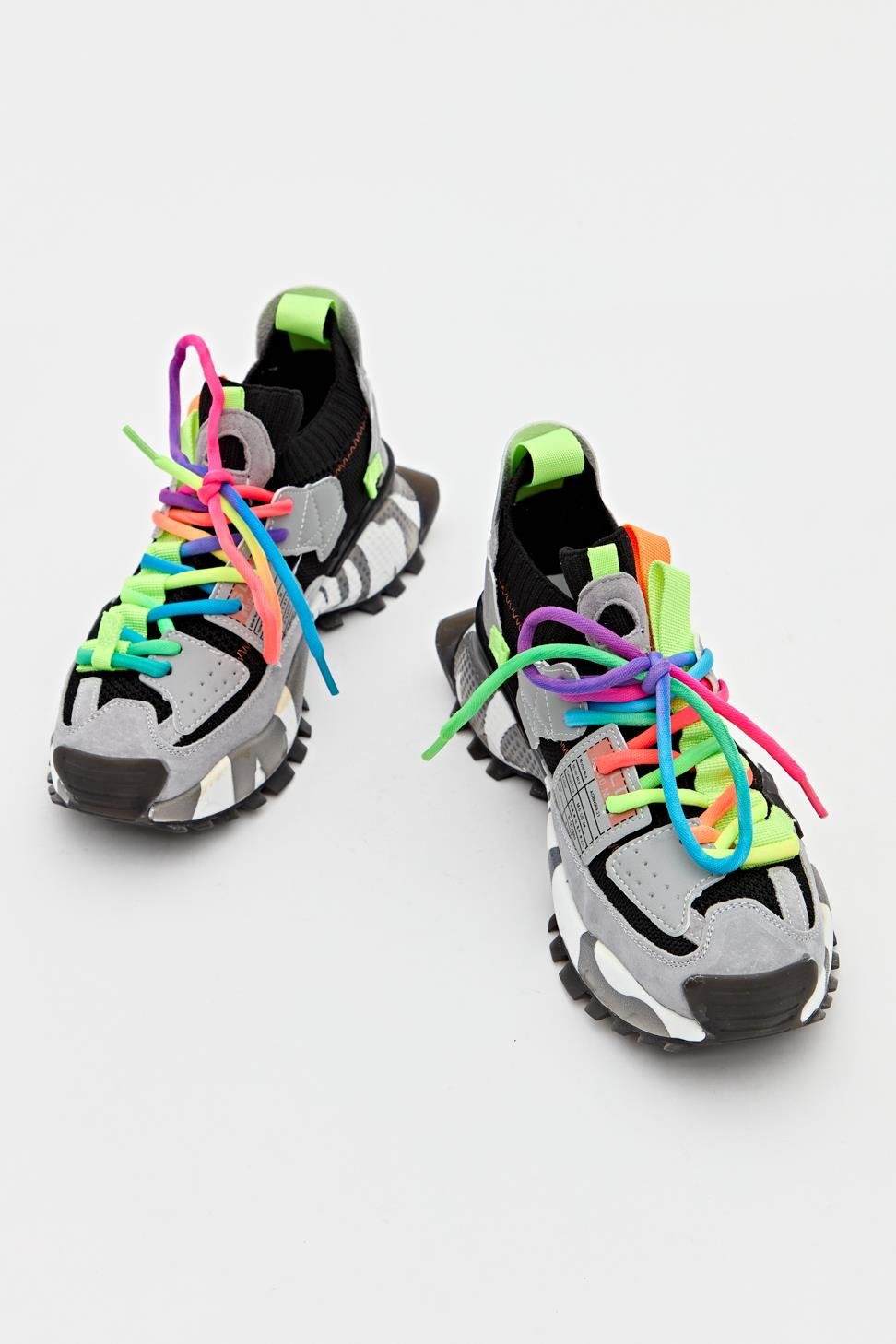 Kadın Bağcıklı Sneaker SİYAH