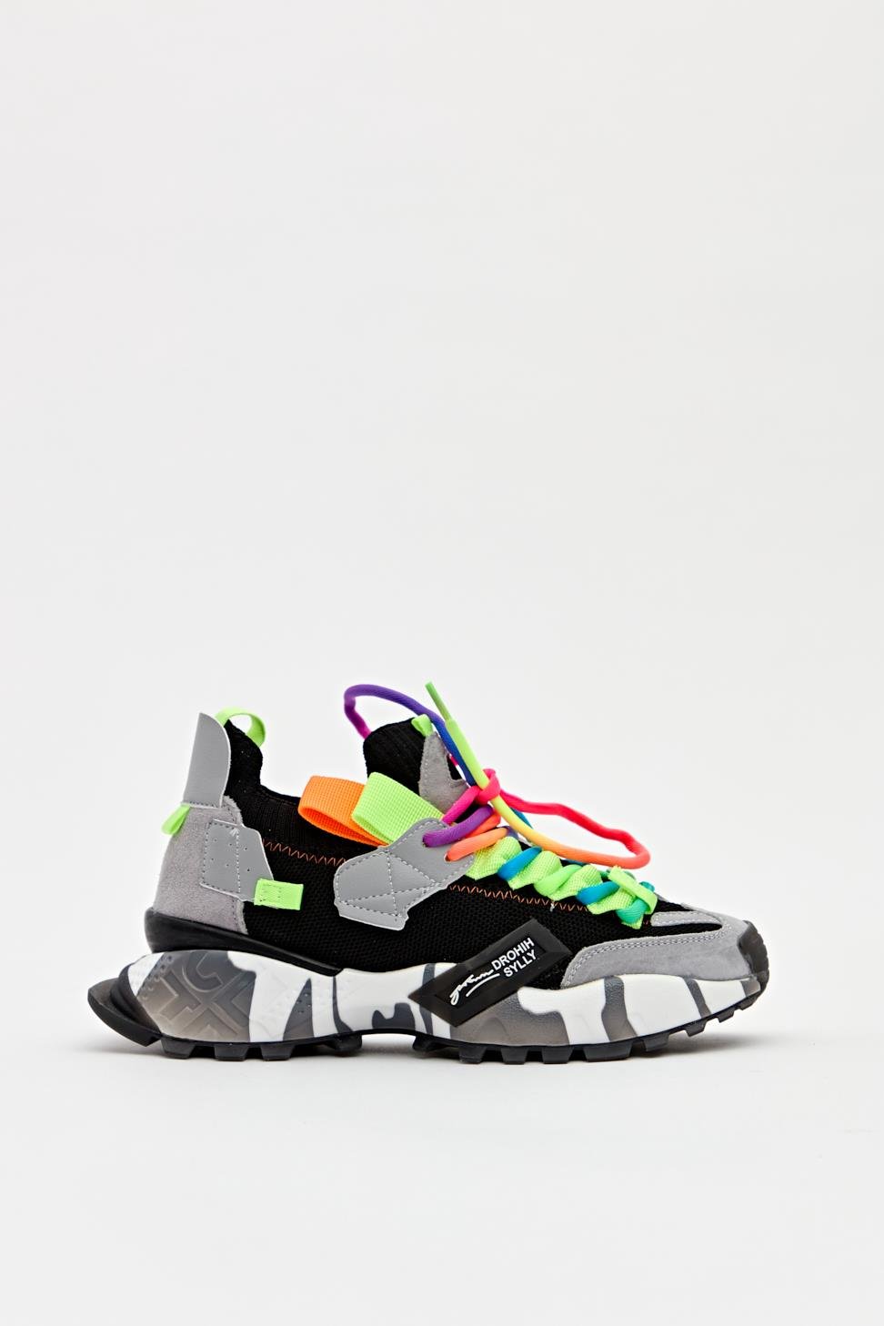 Kadın Bağcıklı Sneaker SİYAH