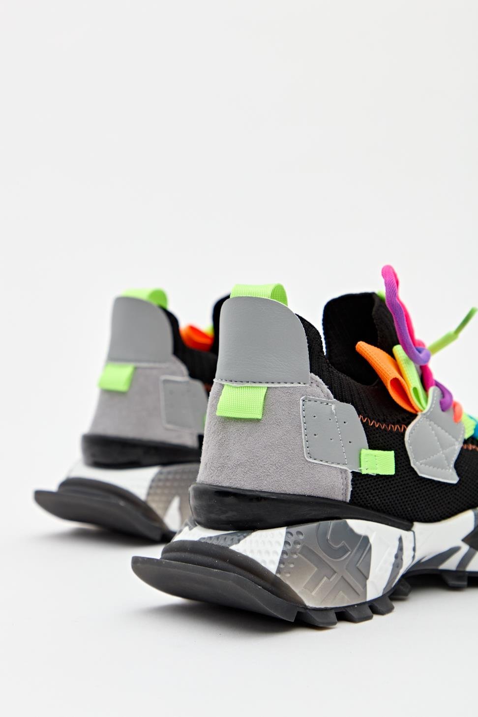 Kadın Bağcıklı Sneaker SİYAH