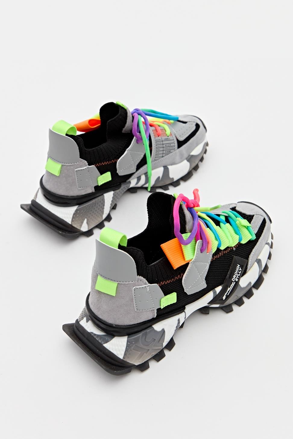Kadın Bağcıklı Sneaker SİYAH