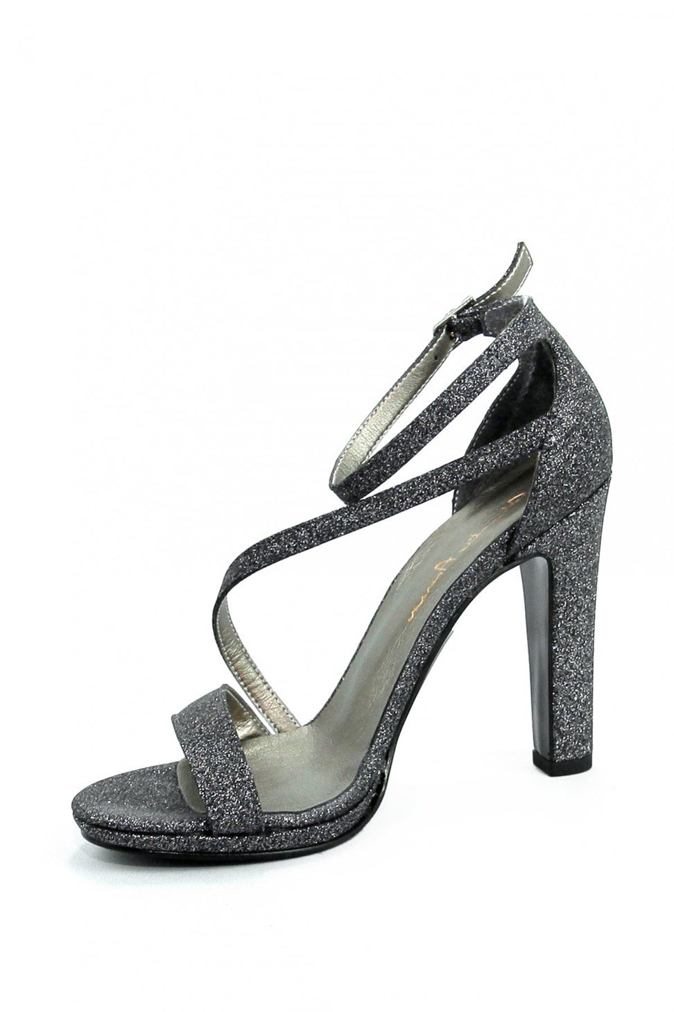 Kadın Bilekten Ayarlanabilir Bantlı Abiye Ayakkabı FÜME SİM