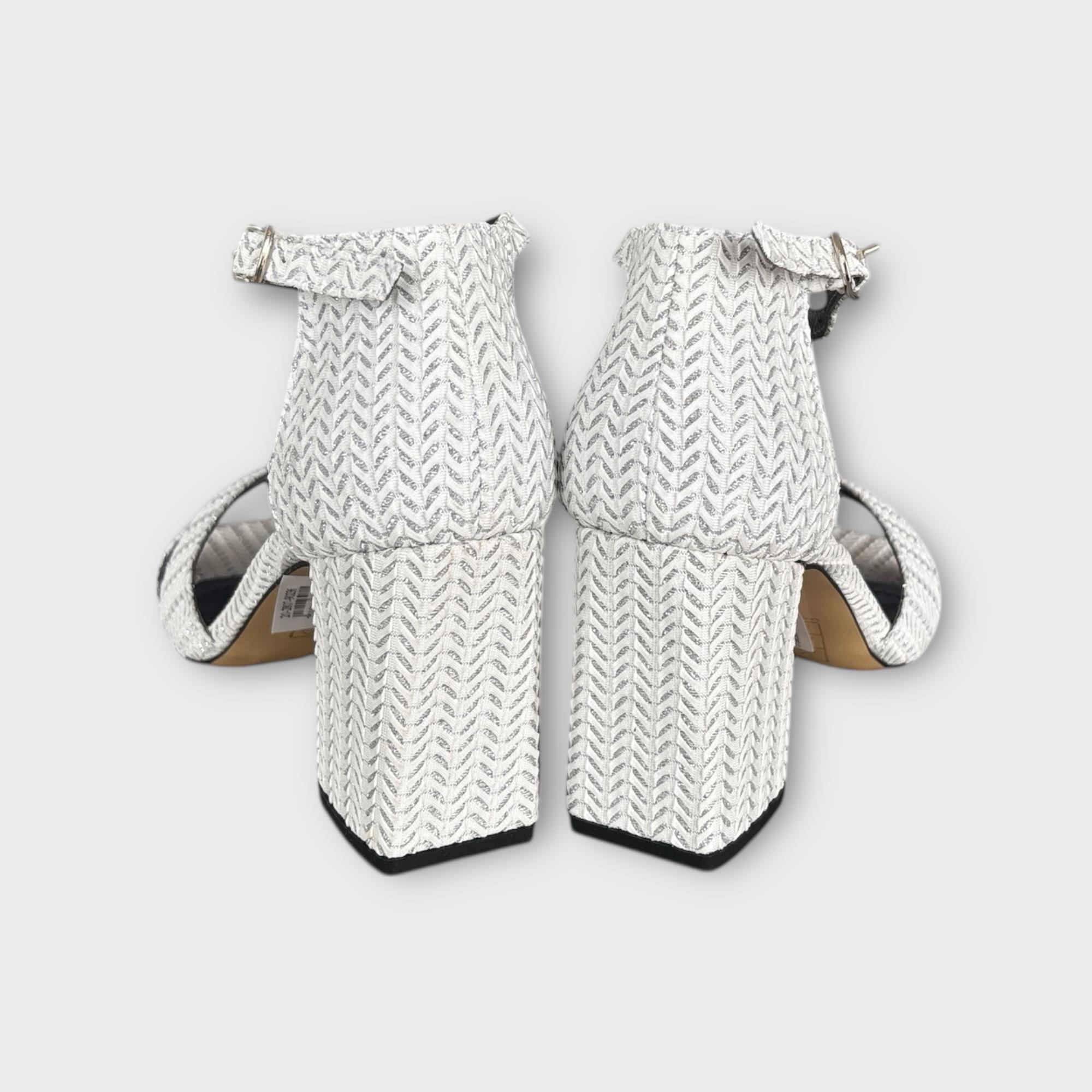 Kadın Bilekten Tokalı Abiye Ayakkabı Beyaz Sim